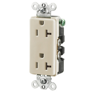 Hubbell Wiring Straight Blade Decorator Duplex Receptacles