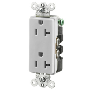 Hubbell Wiring Straight Blade Decorator Duplex Receptacles