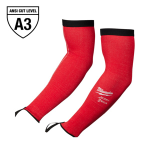 Milwaukee Protective Sleeves 16 in Red Nylon Knit ANSI Cut 3