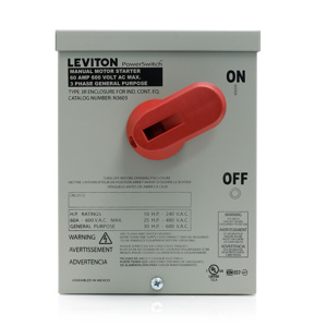 N3603 MAN-CTRL-SW ENCL 60A 600V N3R BLK