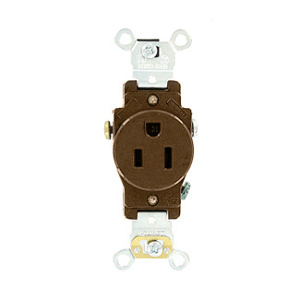5251 SGL RCPT 5-15R 15A BRN 125V 2P3W HD