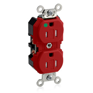 8200-SGR TR DPLXRCPT 5-15R 15A RED 125V