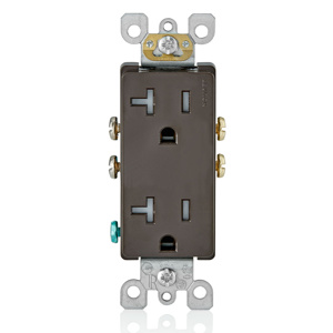 T5825 TR DPLXRCPT 5-20R 20A BRN 125V