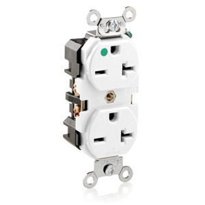 8400-W DPLXRCPT HG 6-20R 20A WHT 250V