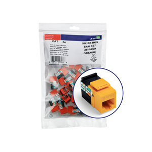 Leviton 5G108-B-5 GigaMax® QuickPort® Series Keystone Jack Inserts Yellow