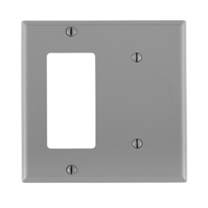 Leviton Standard Blank Decorator Wallplates 2 Gang Gray Nylon Strap