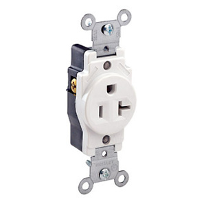 5891-W RCPT SGL 5-20R 125V 2P3W WHT