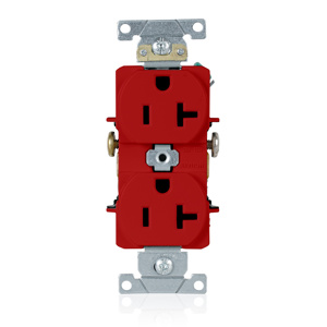 5342-R 2-POLE 3-WIRE DPLX RCPTCL NMA RED