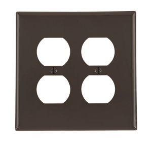 Leviton Midsized Duplex Wallplates 2 Gang Brown Nylon Device