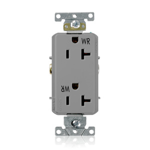 WDR20-GY 20A 125V DECORA GRAY WR DUPLEX