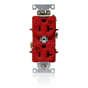 WBR20-R DPLXRCPT 5-20R 20A RED 125V 2P3W