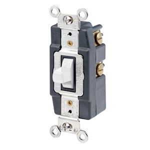 Leviton SPDT Toggle Light Switches 20 A 120/277 V White