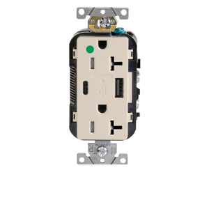 T5833-HGT USB TYPE A/C 20A TAMPER RECP