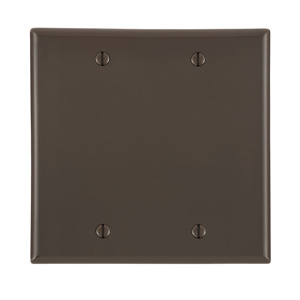 Leviton Standard Blank Wallplates 2 Gang Brown Nylon Box