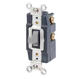 Leviton SPDT Toggle Light Switches 20 A 120/277 V Gray