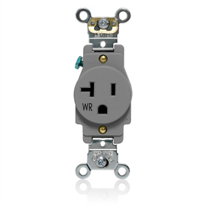 W5361-GY 15/125 SINGLE RECEPTACLE WR