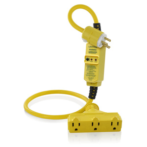 Leviton GSCM1-3C Series GFCI Cord Sets 15 A Yellow