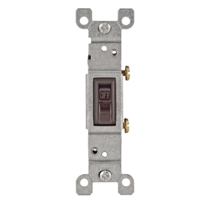 Leviton SPST Toggle Light Switches 15 A 120 V Brown
