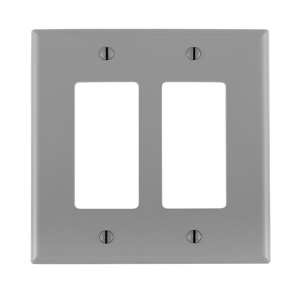 Leviton Midsized Decorator Wallplates 2 Gang Gray Nylon Device