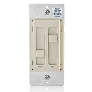 Leviton SureSlide® Fan / Light Control Duals Almond