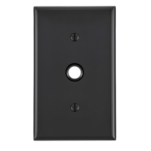 Leviton Standard Coax Wallplates 1 Gang 0.406 in Black Nylon Strap