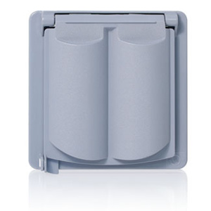 WP2V-GY PLASTIC TWO GANG VERTIC
