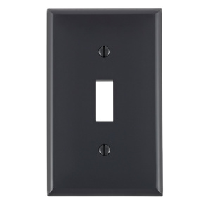 Leviton Standard Toggle Wallplates 1 Gang Black Nylon Device