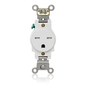 T5661-W 15A 250V SINGLE OUTLET