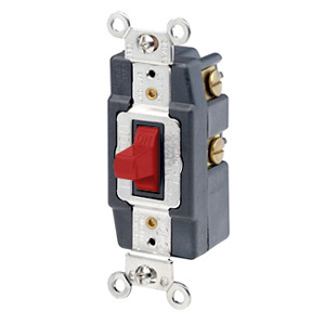 Leviton SPDT Toggle Light Switches 20 A 120/277 V Red