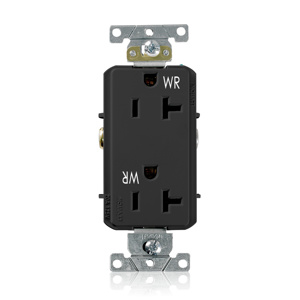 WDR20-E 20A 120V DECORS BLK WR DUPLEX