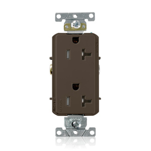 TDR20 RCPT DECO DPLX 5-20R 125V BRN TR
