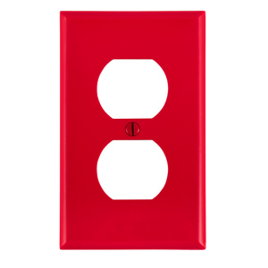 Leviton Standard Duplex Wallplates 1 Gang Red Nylon Device