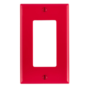 Leviton Standard Decorator Wallplates 1 Gang Red Nylon Device