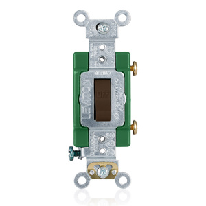 Leviton SPST Toggle Light Switches 30 A 120/277 V Brown