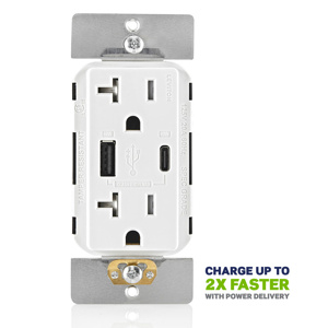 T5834-W 60W 20A USB DUAL TYPE A/TYP-C