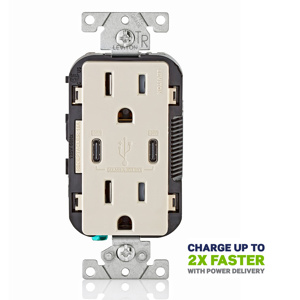 T5635-T 15A TR COMB-DV DECO DPLX/2USB-C