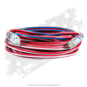 Southwire SJTW Extension Cords 15 A 125 V 12/3 50 FT Blue/Red/White 5-15P/5-15R
