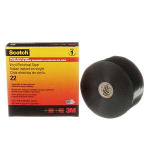 3M 22 Series PVC Electrical Tape 2 in x 36 yd 10 mil Black