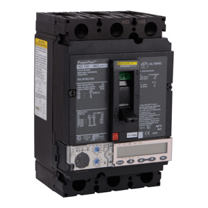 Square D PowerPacT™ HGL Cable-in / Cable-out Molded Case Industrial Circuit Breakers 150 A 600 VAC 18 kAIC 3 Pole