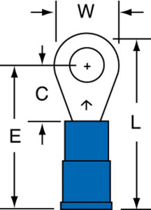 3M MNG Series Insulated Ring Terminals