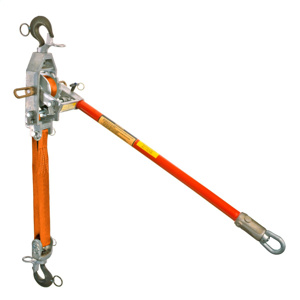Hubbell Power Convertible Handle Nylon Strap Ratchet Hoists
