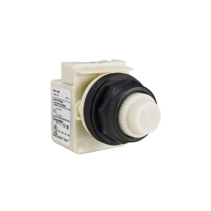 Square D Harmony™ 9001SK Pilot Lights 30 mm Polycarbonate Fresnel Incandescent Pilot Light Assembly White Round