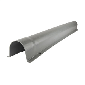 Cable guards protect telephone and powerlines where circuits transition from underground to overhead adjacent to the pole.