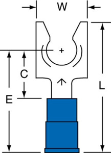 3M Insulated Locking Fork Terminals