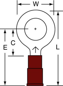 3M MNG Series Insulated Ring Terminals