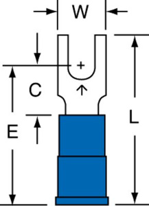 3M Insulated Block Fork Terminals