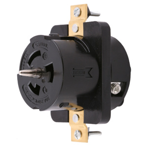 Hubbell Wiring Locking Single Receptacles