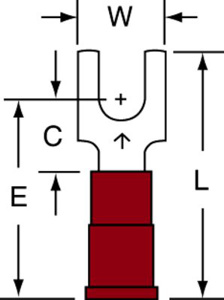 3M Insulated Block Fork Terminals
