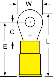 3M MNG Series Insulated Ring Terminals
