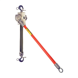 Hubbell Power Convertible Handle Nylon Strap Ratchet Hoists